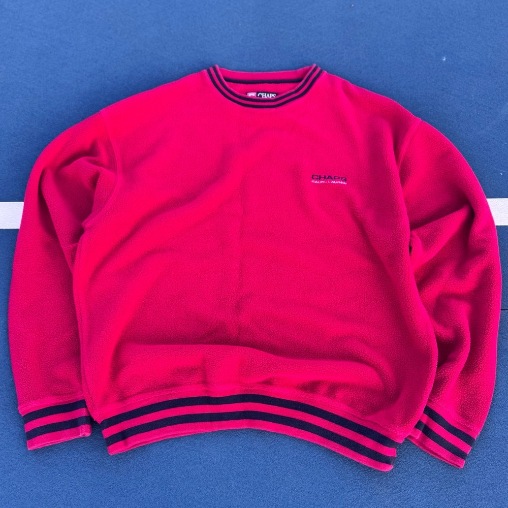 Vintage Chaps x Ralph Lauren Pull Over Red Sweater Mens Size L